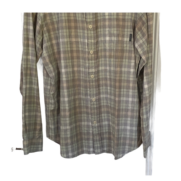 Columbia Cooper Lake Tan Plaid Long Sleeve Button Up Shirt Men's Medium NEW - Picture 6 of 11